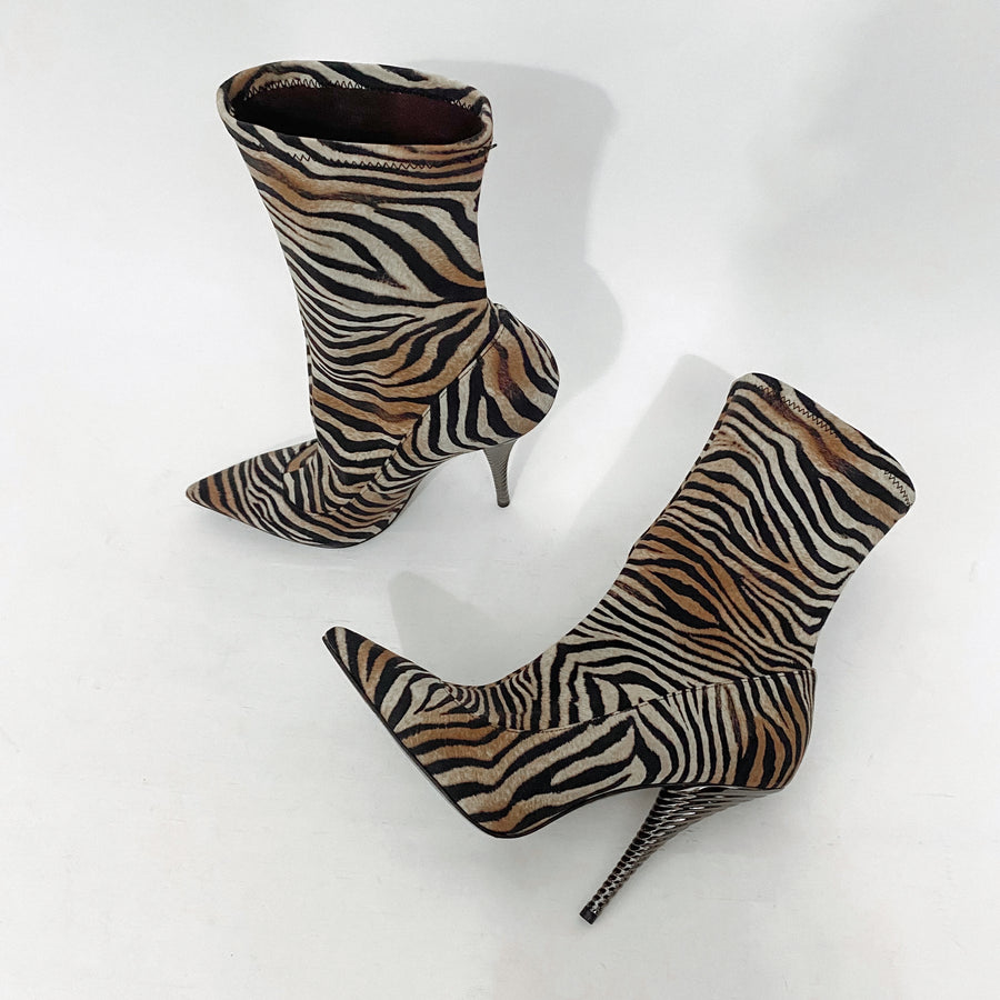 Marciano Guess Zebra Heeled Sock Boots
