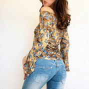 90s Floral Hippie Top