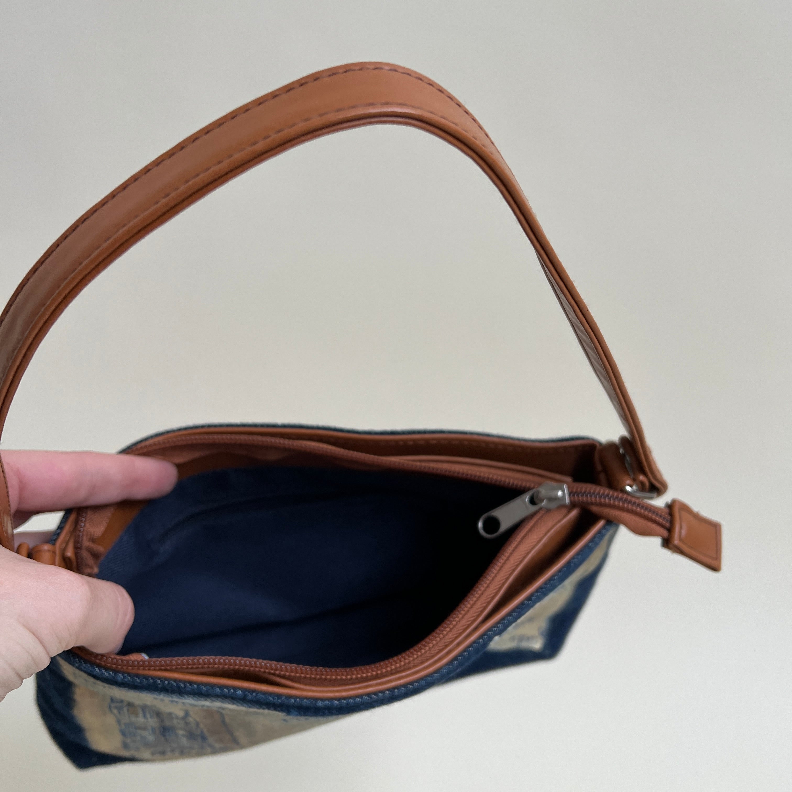 00s denim Euro city purse