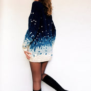 Vintage Hand Knit Santa Sweater
