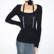 Vintage Lululemon Long Black Knit Sweater (S-M)