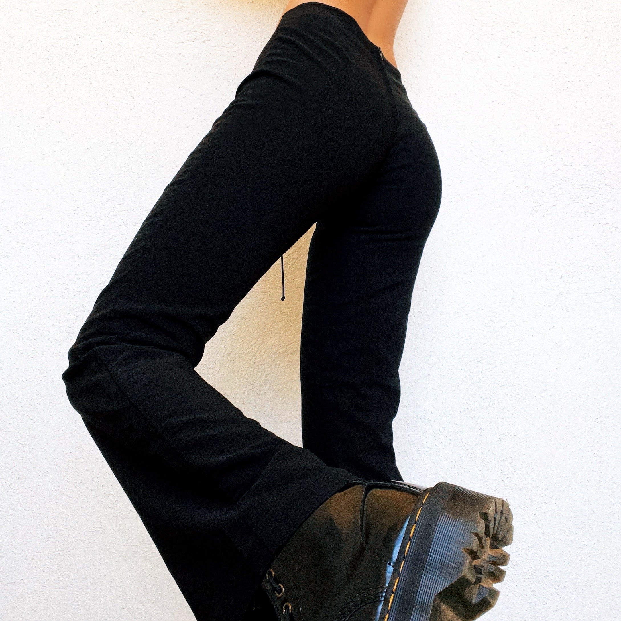 Vintage Black Ruched Pants