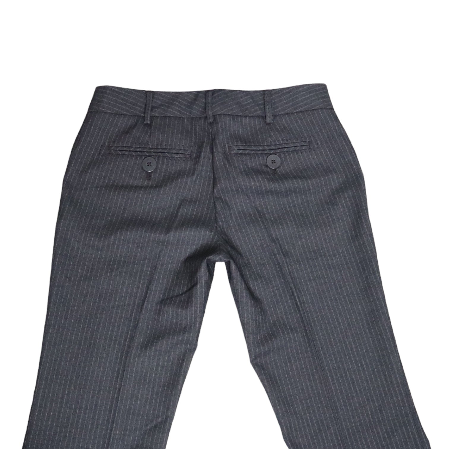 Y2K Gray Low Rise Pinstripe Flare Pants (XS)