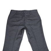 Y2K Gray Low Rise Pinstripe Flare Pants (XS)