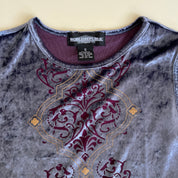 Vintage 90s velvet print tank - L/XL