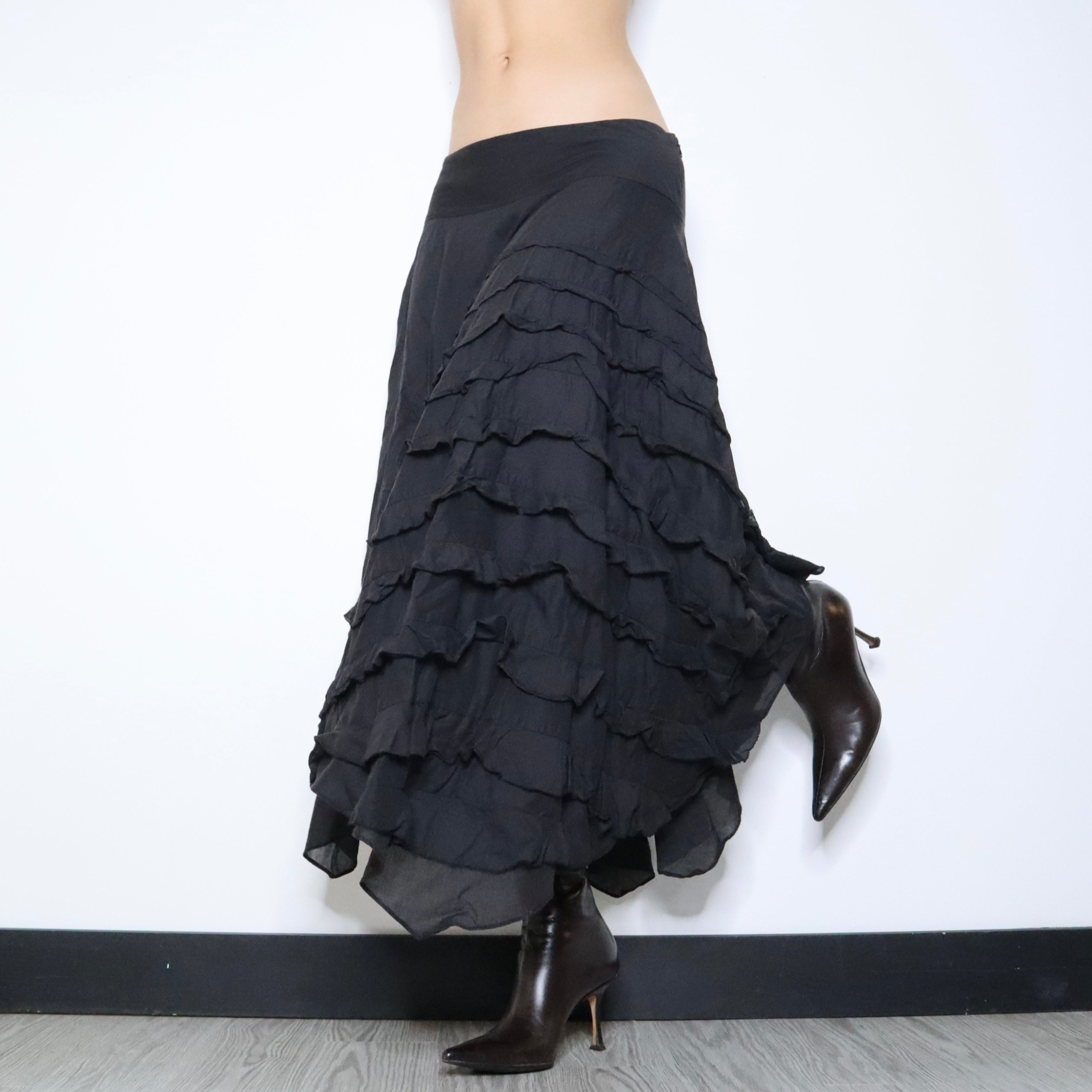 90s DKNY Whimsigoth Maxi Skirt (M)