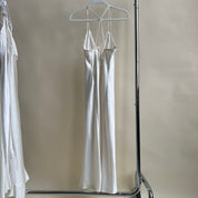 90s satin + lace maxi slip (L)