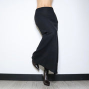 90s Black Shimmer Maxi Skirt (S/M)