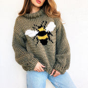 Cozy Hand Knit Bee Sweater