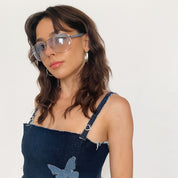 guess rhinestone heart sunnies