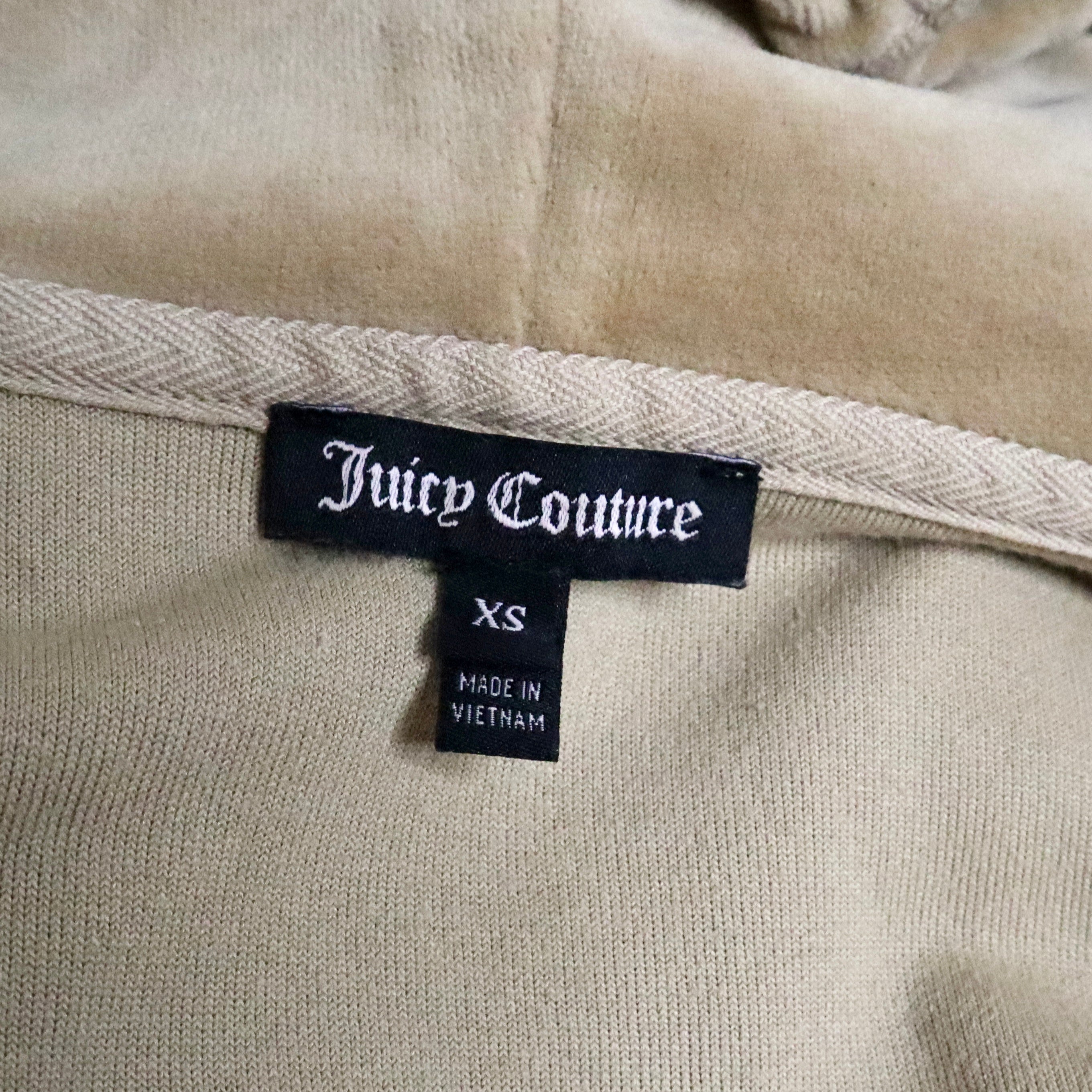 JUICY COUTURE Tan Velour Hoodie (S)