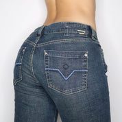 Y2K DIESEL Low Rise Flare Jeans (S)