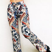 90s Patriotic Flare Pants (S/M)