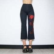 Black Flared Dragon Capris (Small)