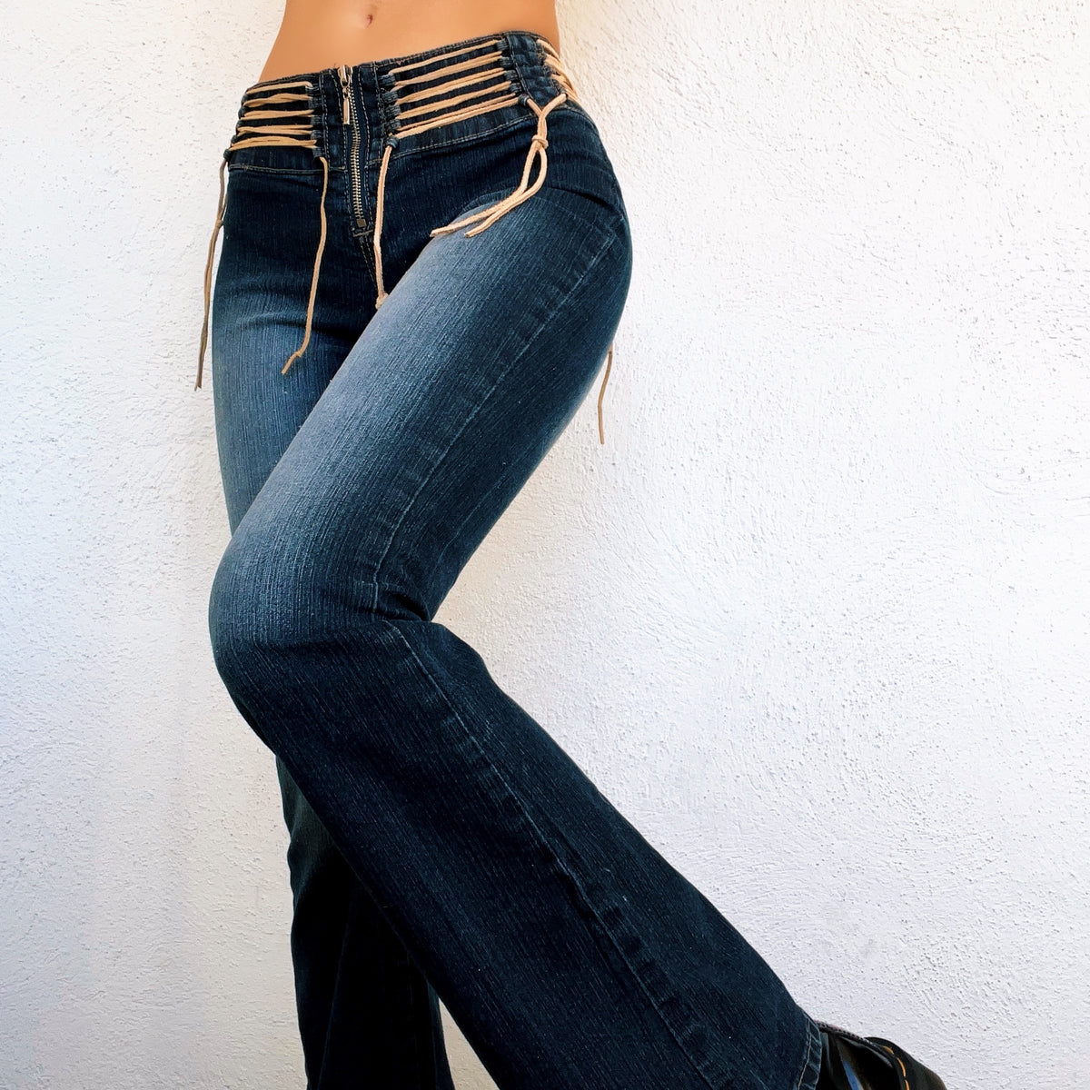 Y2K Low Rise Flare Jeans (XS) - Imber Vintage