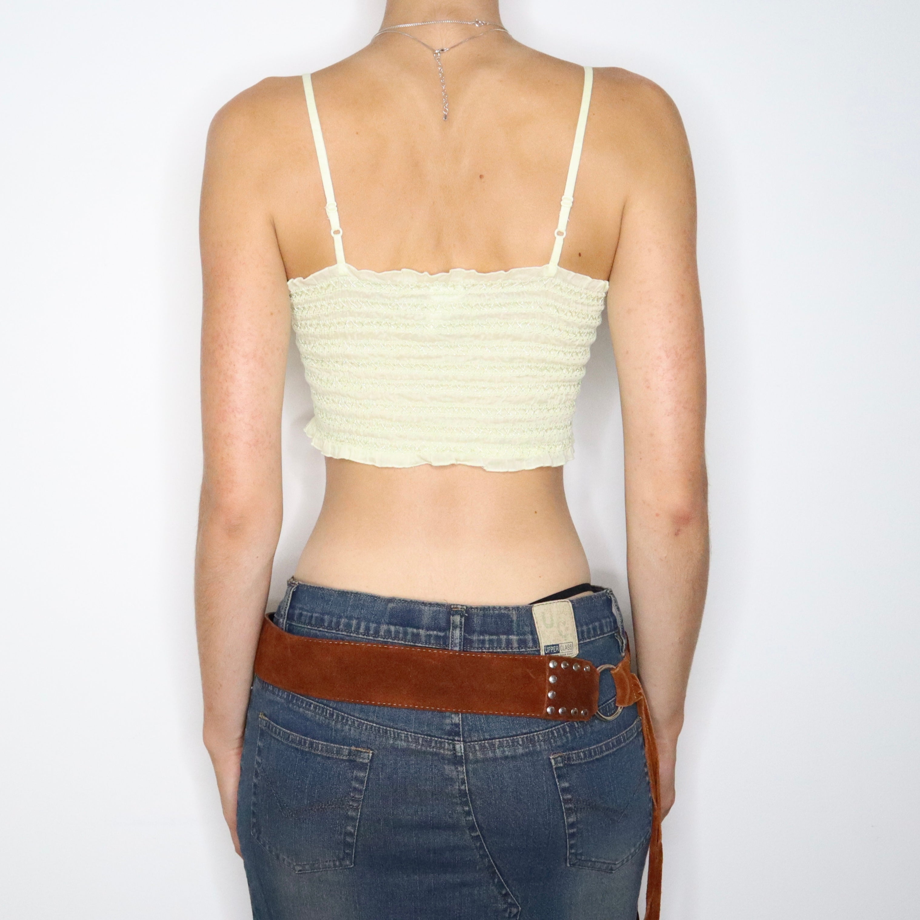 Guess Yellow Crop Top (Small)