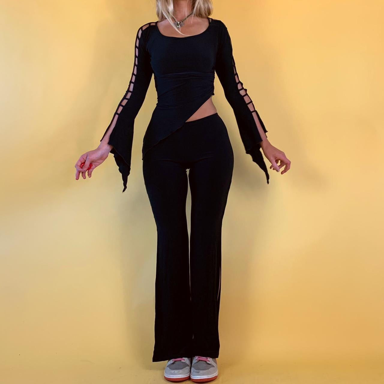90’s Low Rise Cut Out Flare Pants - Medium
