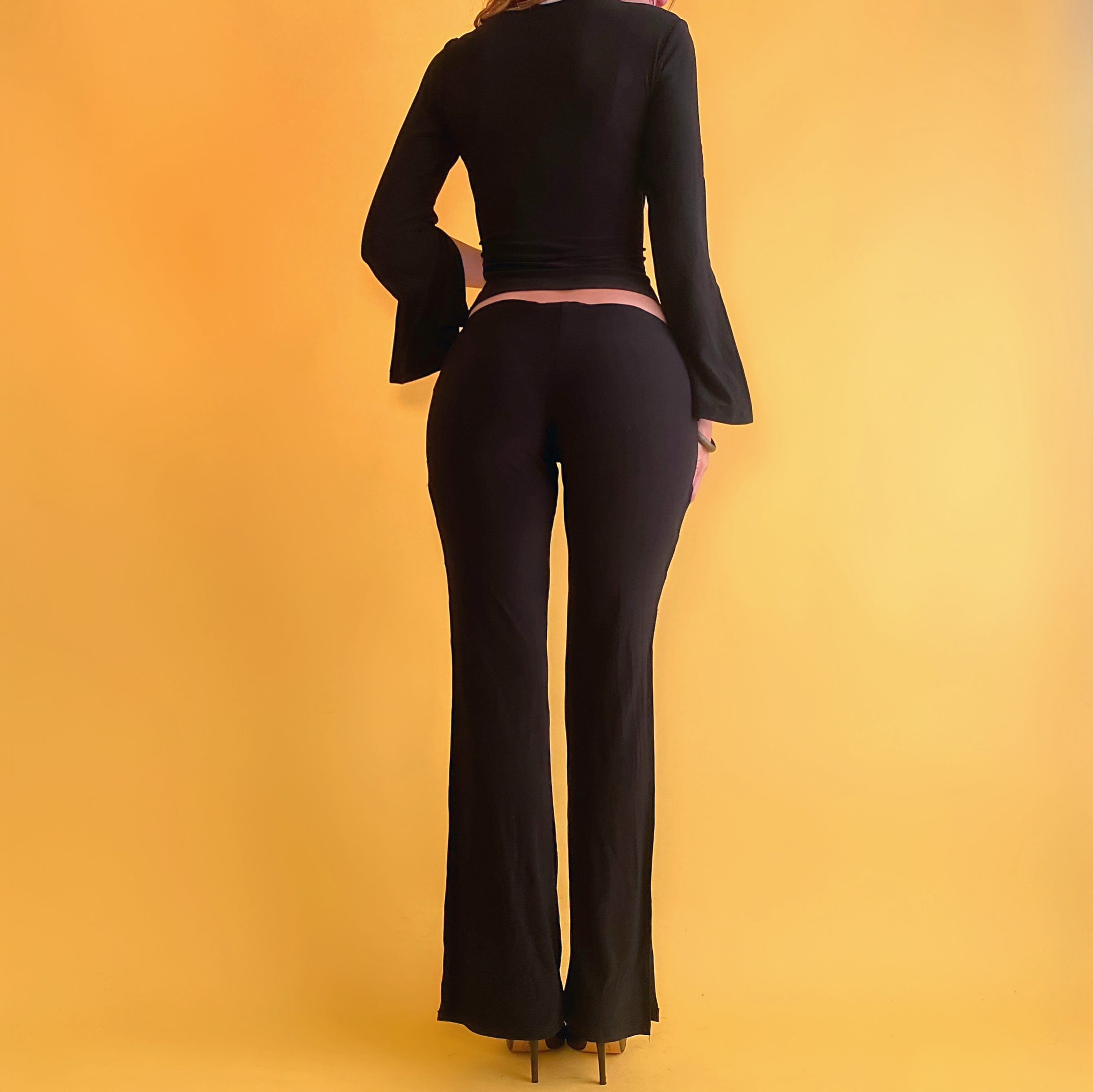 90’s Low Rise Cut Out Flare Pants - Medium