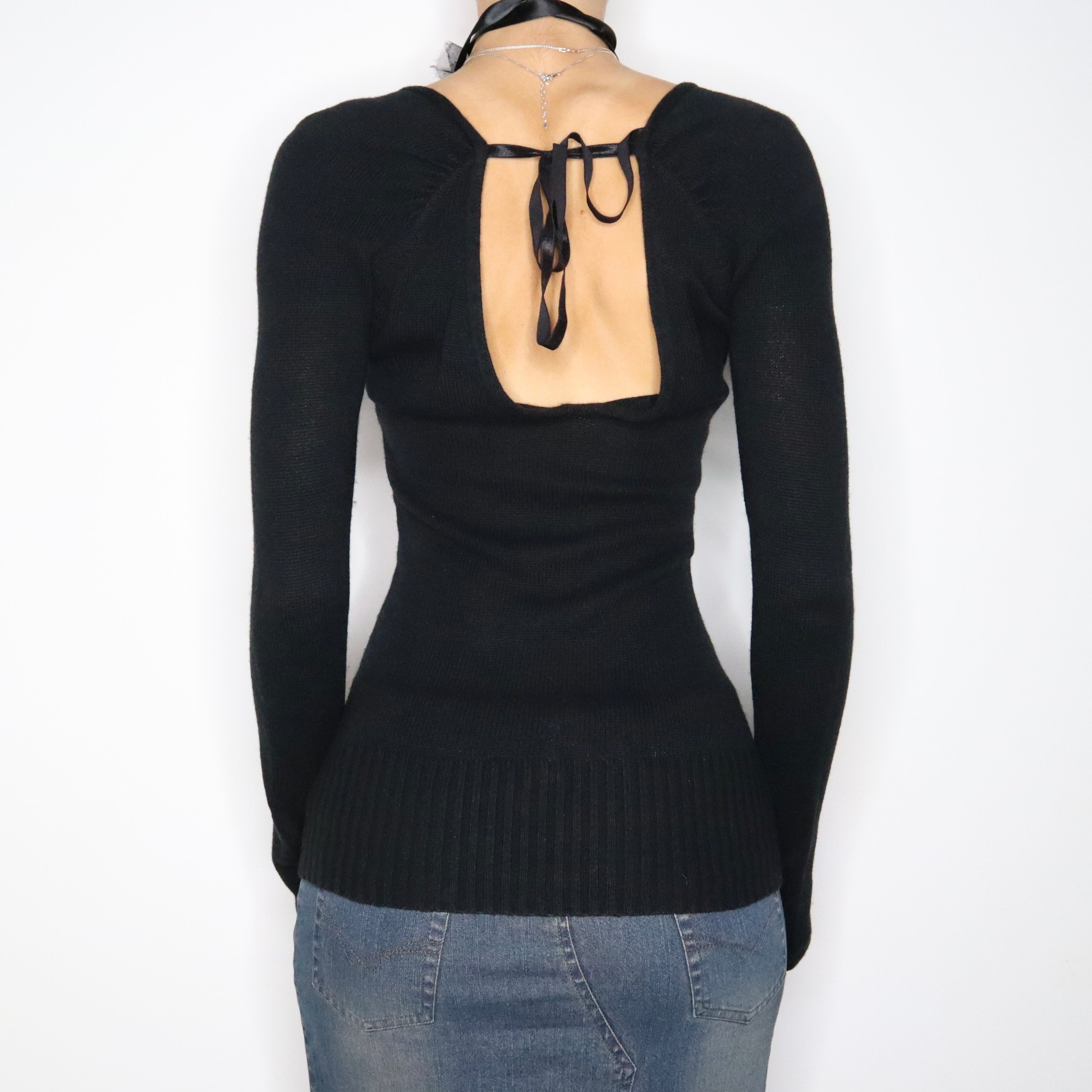Vintage Lululemon Long Black Knit Sweater (S-M)