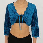 velvet sequin shrug top - medium