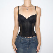 Black Mesh Bustier (Small)