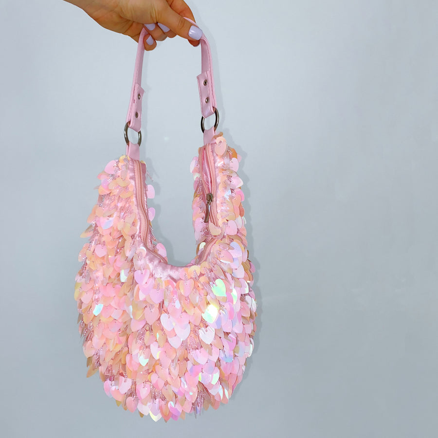 ALDO All Over Sequin Cross Body Bag With Floral Gem Embellishment in Pink |  Lyst