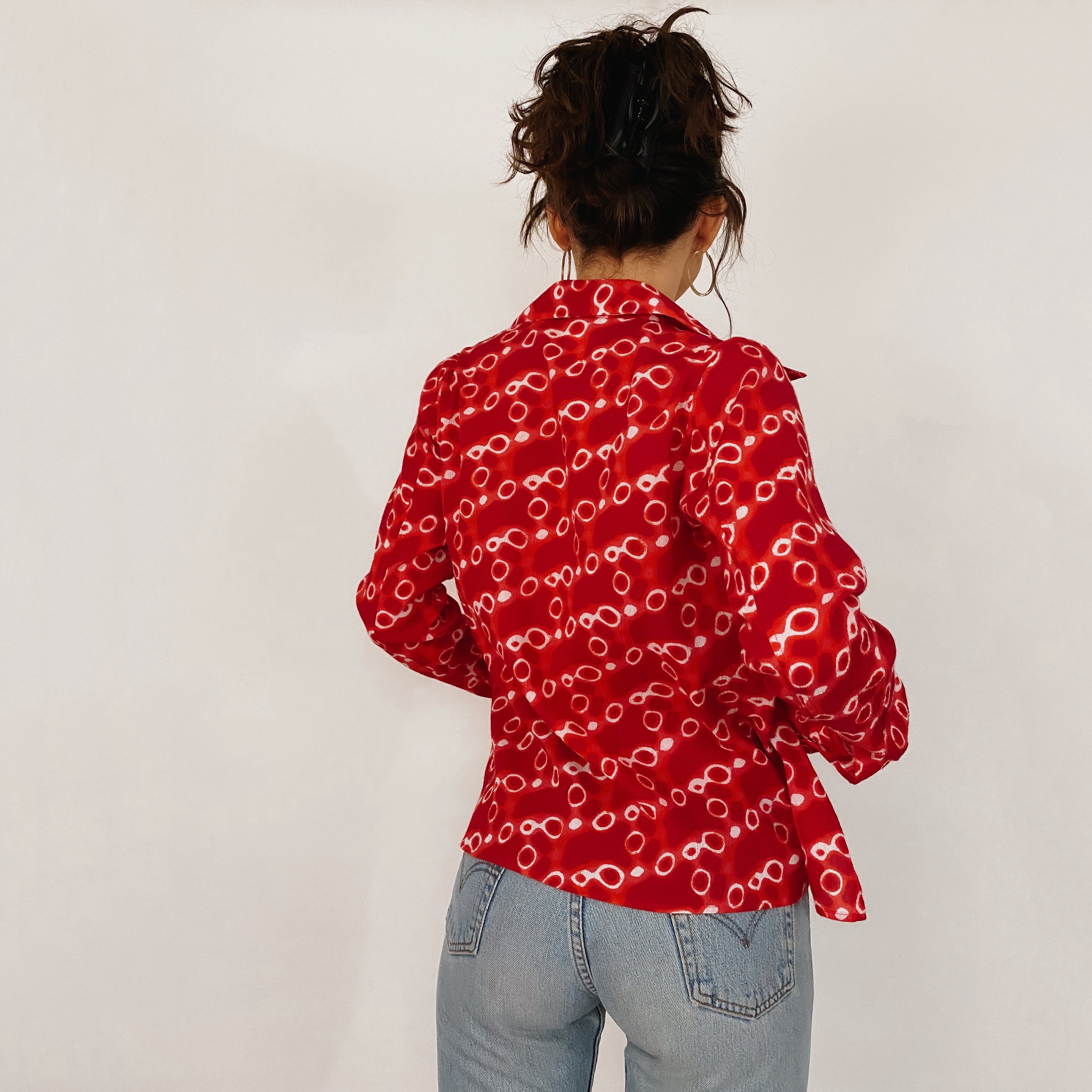 zip front blouse  - medium