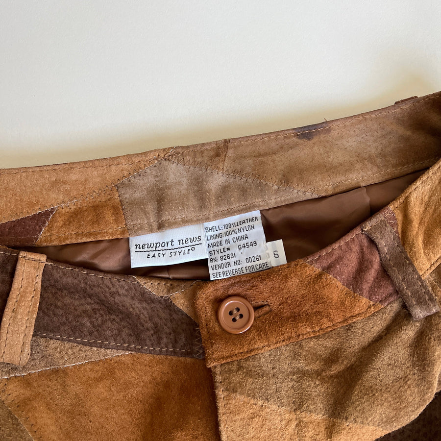 VTG 90s Brown Suede Trousers 