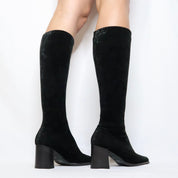 Italian Black Velvet Sock Boots (7-7.5 US/ 37 EU)