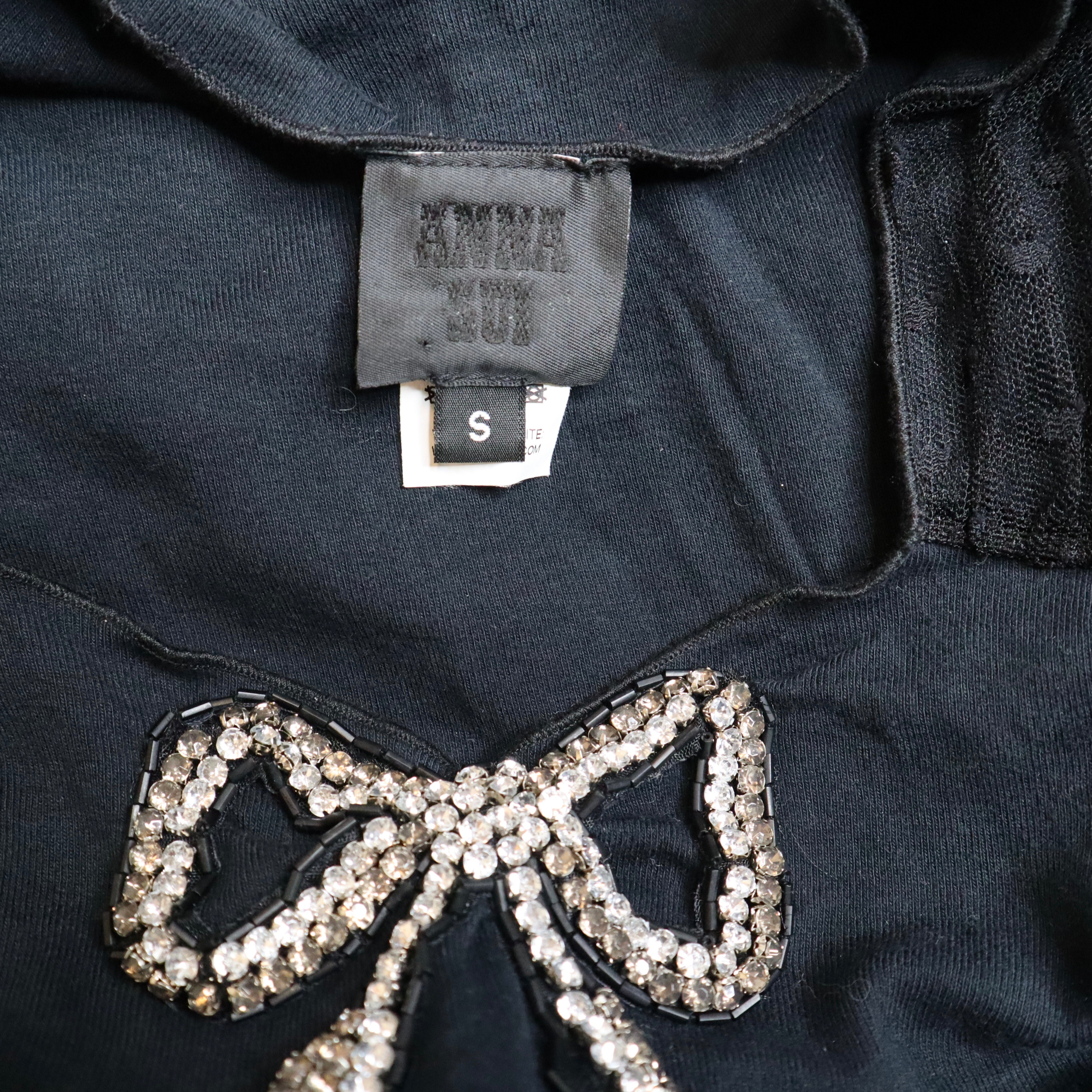 Y2K ANNA SUI Diamanté Bow Top (XS)