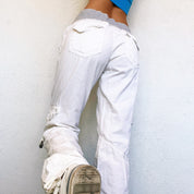 Sporty White Cargo Pants