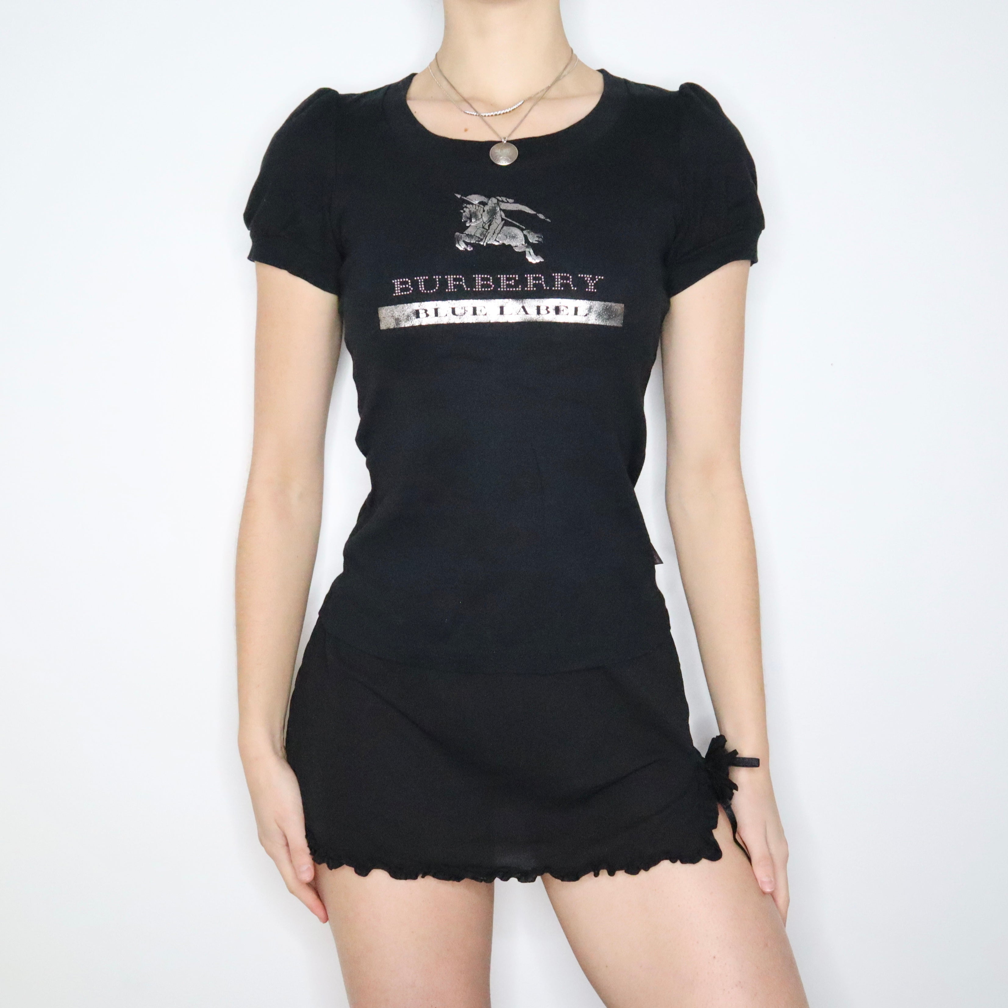 Y2K BURBERRY Black Blouse (S)