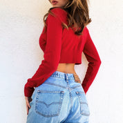 Guess Cropped Knit Top
