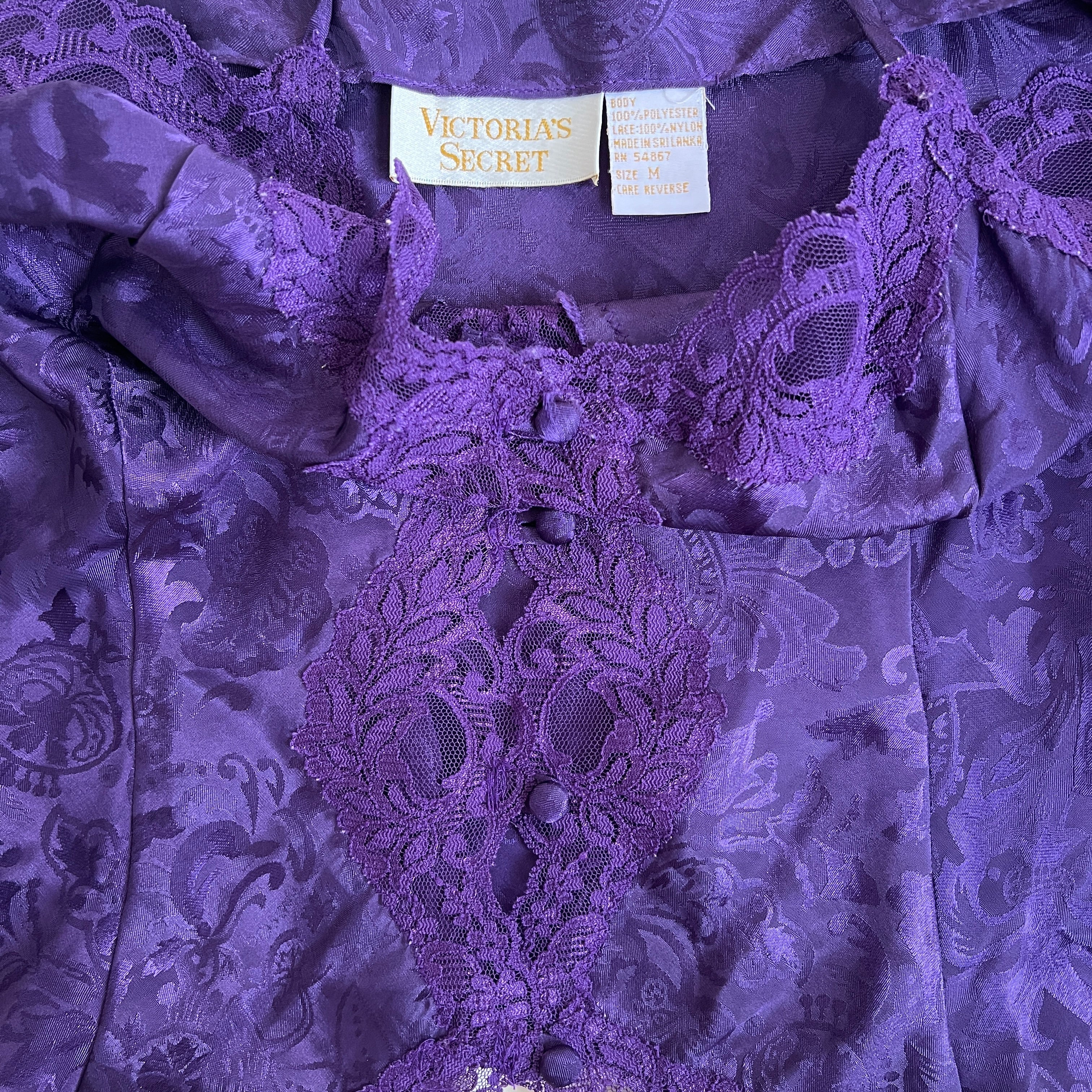 Vintage gold label VS eggplant satin cami (L/XL)