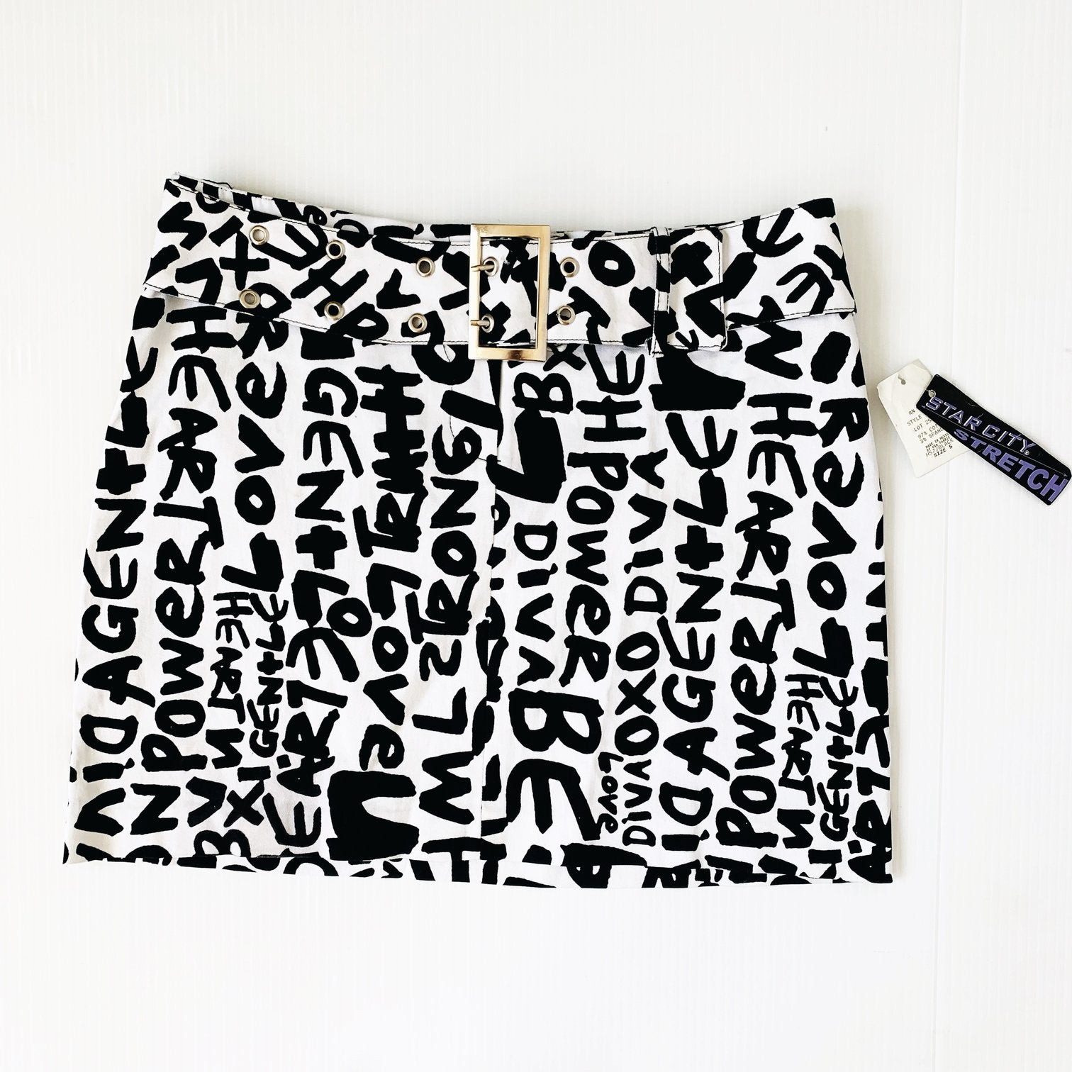90s Graffiti Mini Skirt