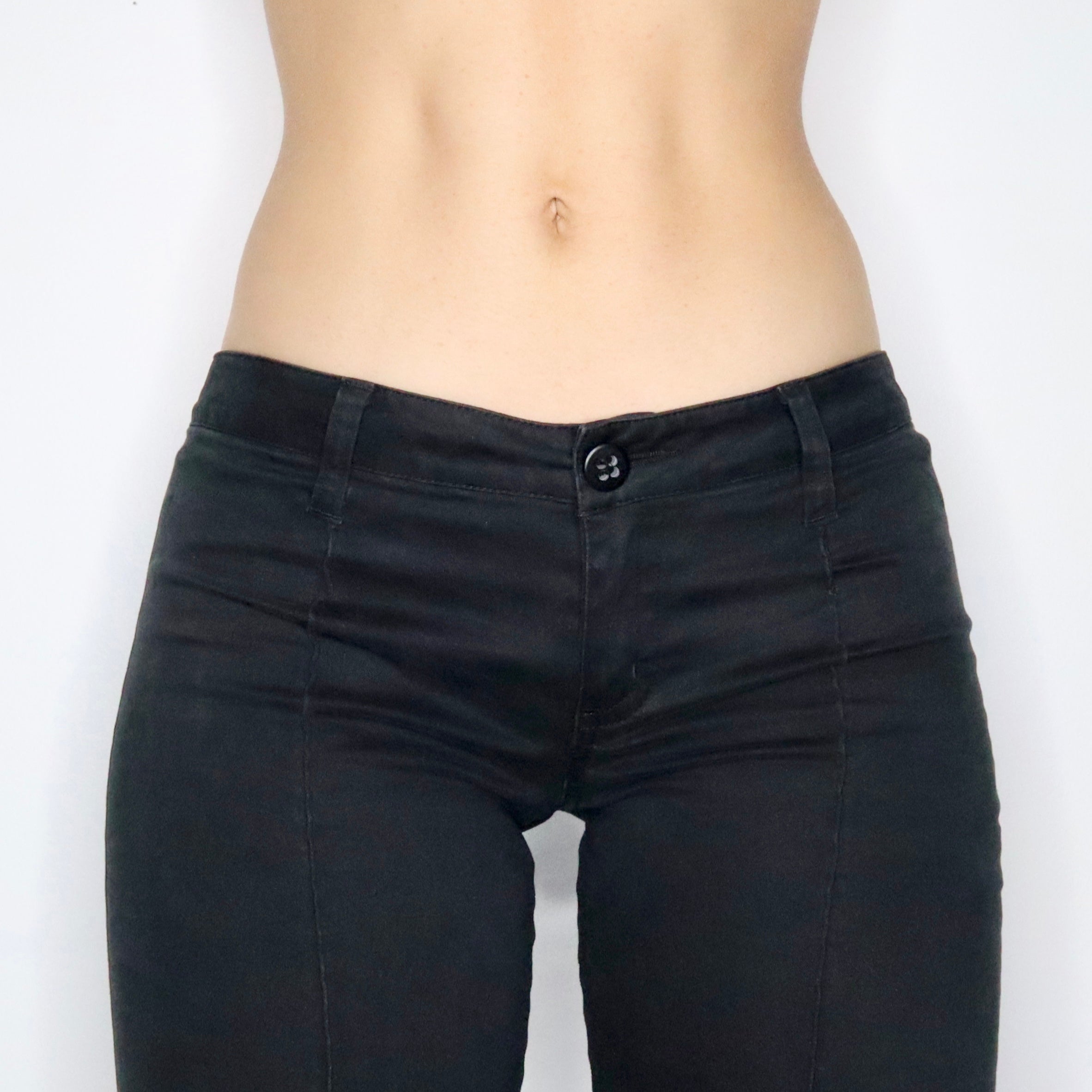 Vintage Y2K Black Low Rise Flare Pants (Small)