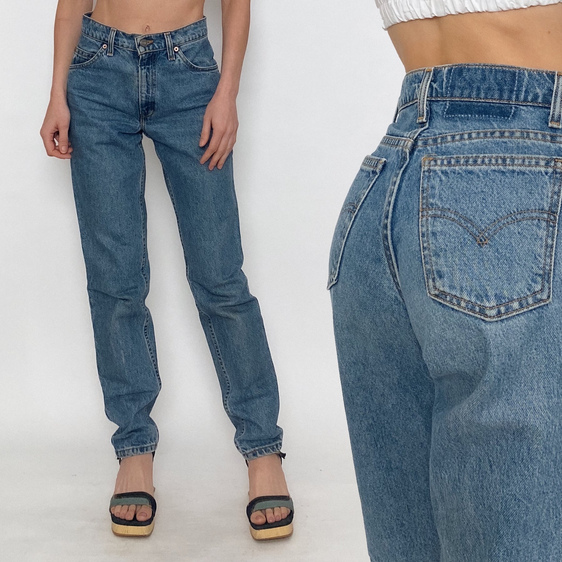 Vintage Levi's 950 High Rise Jeans in Medium Wash