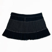 90s Pleated Denim Mini Skirt