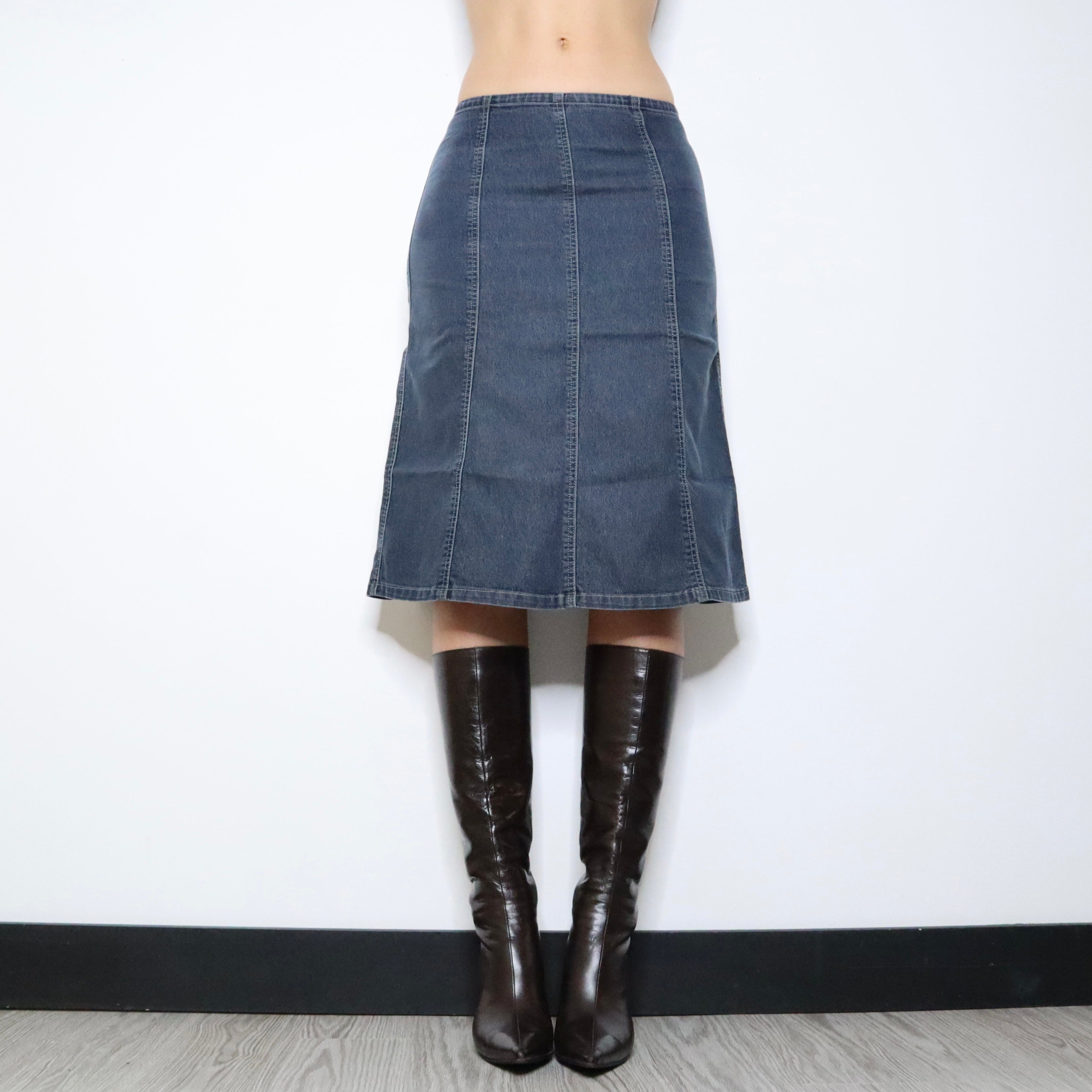 90s Denim Midi Skirt (S)
