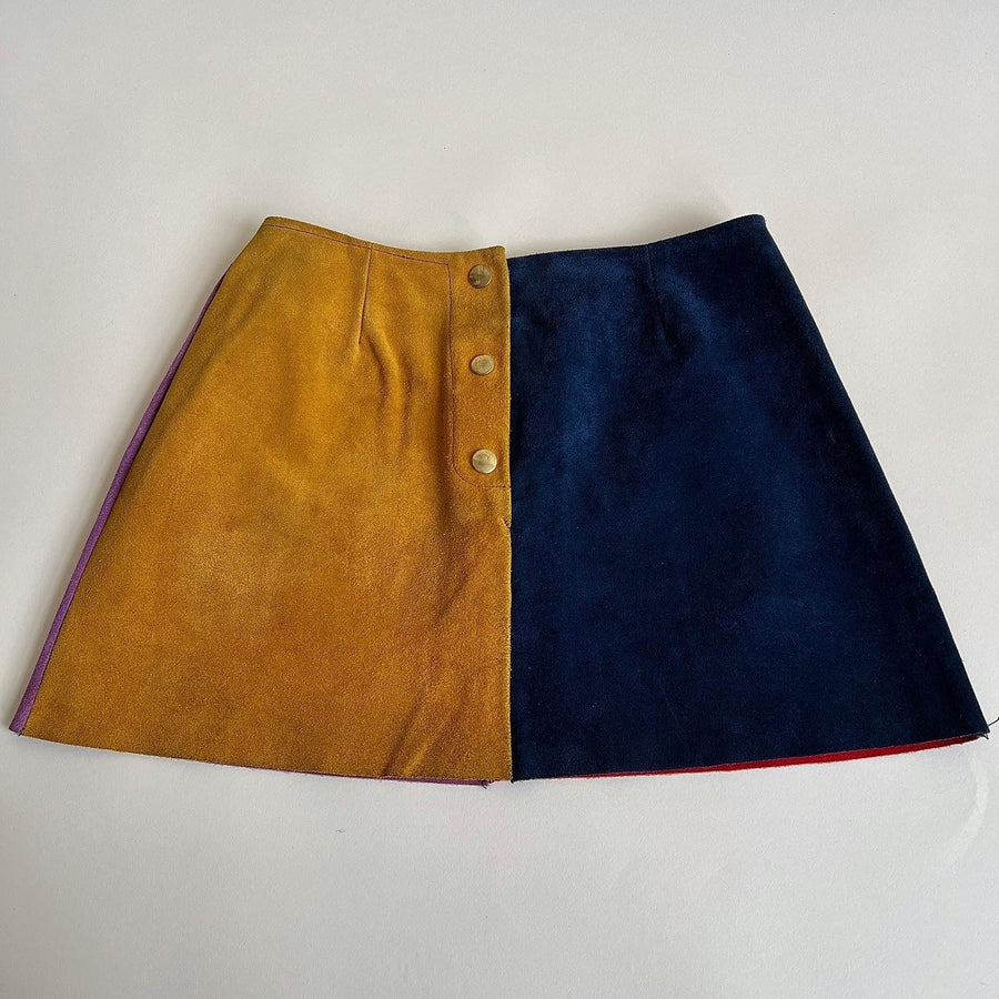 Vintage suede 2024 mini skirt