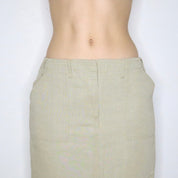 90s Light Khaki Cargo Maxi Skirt (S/M)
