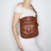 HARBOUR 2ND Brown Leather Crossbody Bag