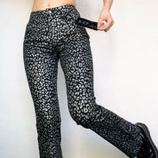 Black & Silver Leopard Pants