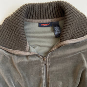 DKNY dark sage velour track jacket - M