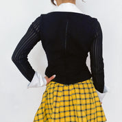 vintage knit wrap blouse - size 2