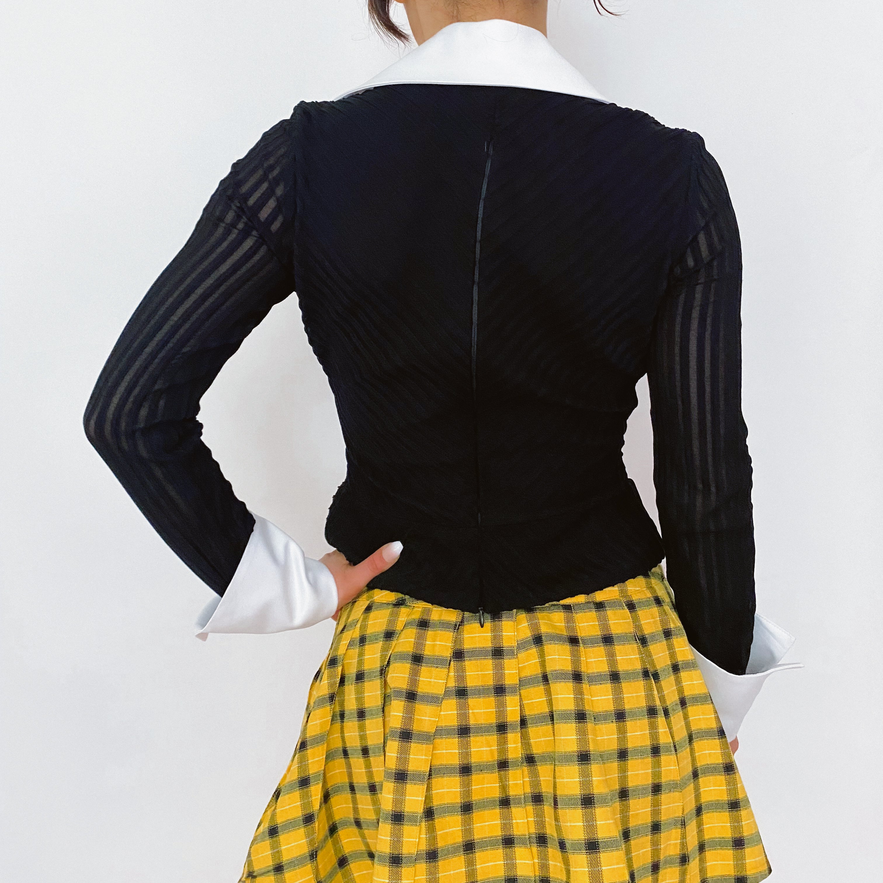vintage knit wrap blouse - size 2