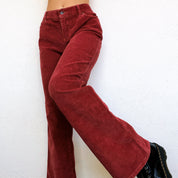 Early 2000s Brick Red Corduroy Flares