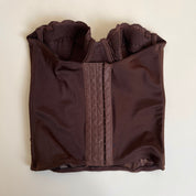 00s chocolate lace & satin bustier (s)