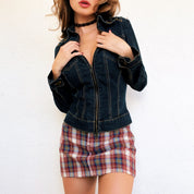 Denim Double Zip Jacket