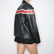 90s Leather Racer Jacket (M/L)